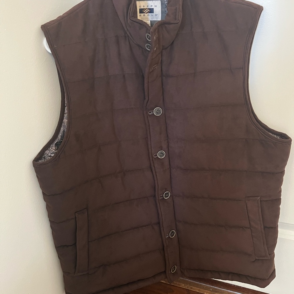 Joseph Abboud Dark Brown Padded Vest